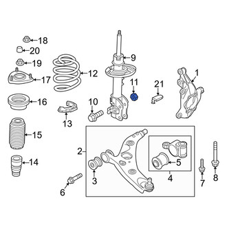 Mazda OE - Lower Suspension Strut Nut