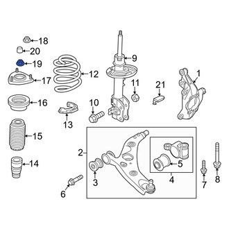Mazda OE - Upper Suspension Strut Nut