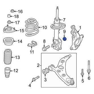 Mazda OE - Lower Suspension Strut Nut