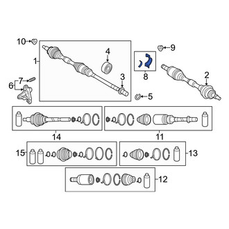Mazda OE - Right CV Axle Shaft Carrier Bearing Clamp