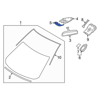Mazda OE - Front Left Interior Rear View Mirror Cover