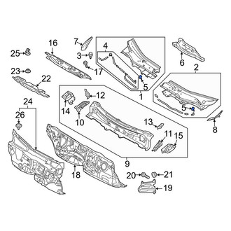 Mazda OE - Front Right Windshield Washer Nozzle