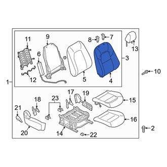 Mazda OE - Front Left Seat Back Cushion Cover