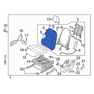 Mazda OE - Front Left Seat Back Cushion Cover