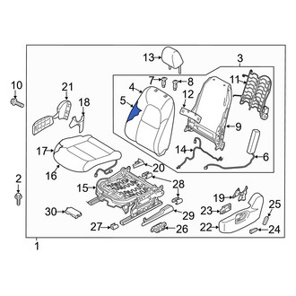 Mazda OE - Front Seat Back Cushion