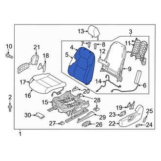 Mazda OE - Front Right Seat Back Cushion Cover