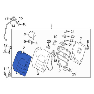 Mazda OE - Rear Right Seat Back Cushion Cover
