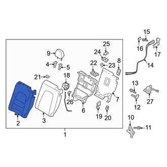 Mazda OE - Rear Left Seat Back Cushion Cover
