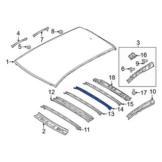Mazda OE - Center Rear Roof Panel Reinforcement