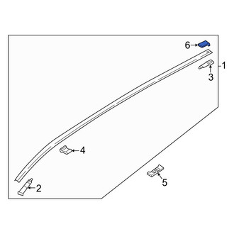 Mazda OE - Right Roof Molding Cap