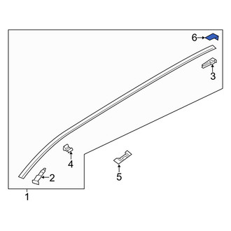 Mazda OE - Left Roof Molding Cap