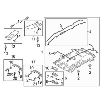 Mazda OE - Roof - Interior Trim (With Sunroof)