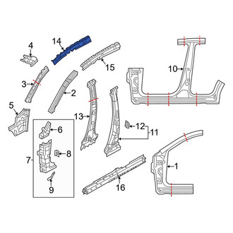 Mazda OE - Left Roof Side Rail