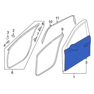 Mazda OE - Front Left Outer Door Outer Panel