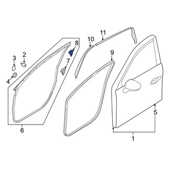 Mazda OE - Front Door Seal Clip