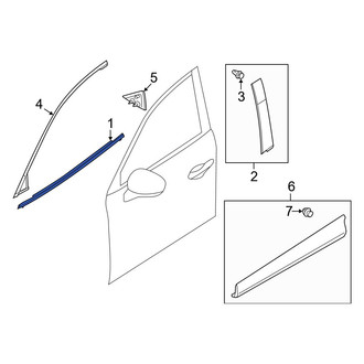 Mazda OE - Front Left Door Belt Molding