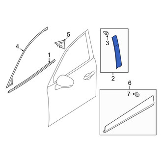 Mazda OE - Front Right Rearward Door Applique