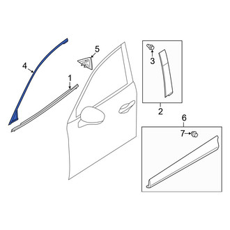 Mazda OE - Front Left Door Reveal Molding