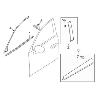 Mazda OE - Front Door - Exterior Trim