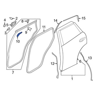 Mazda OE - Rear Right Door Seal Clip