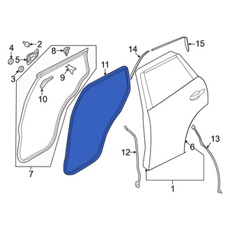 Mazda OE - Rear Inner Door Seal