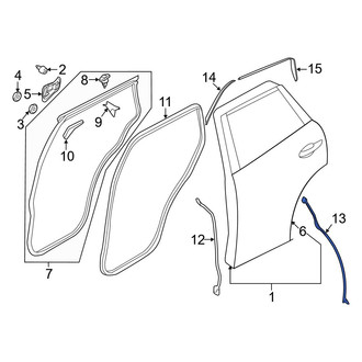 Mazda OE - Rear Left Door Shell Seal