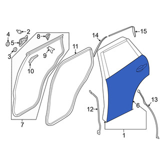 Mazda OE - Rear Left Outer Door Outer Panel