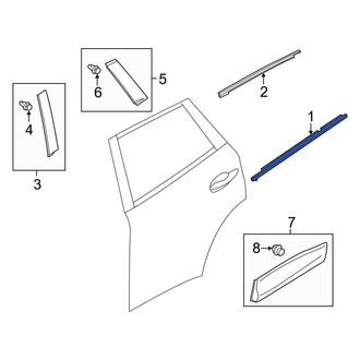 Mazda OE - Rear Left Door Belt Molding