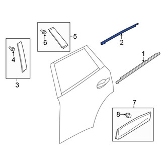 Mazda OE - Rear Left Door Reveal Molding