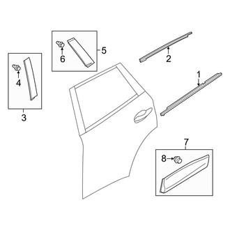 Mazda OE - Rear Door - Exterior Trim