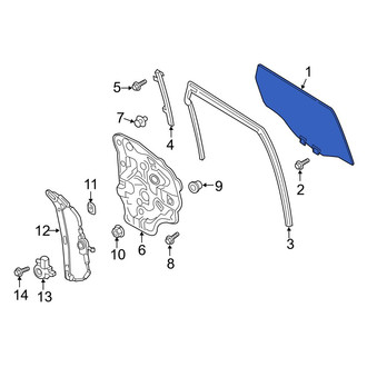Mazda OE - Rear Left Door Glass