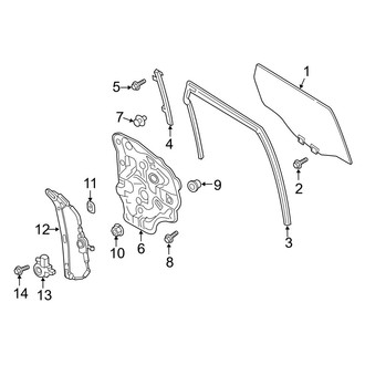 Mazda OE - Rear Door - Glass & Hardware