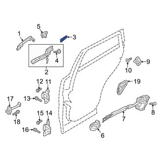 Mazda OE - Right Exterior Door Handle Base Gasket
