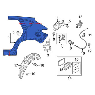 Mazda OE - Rear Left Outer Quarter Panel