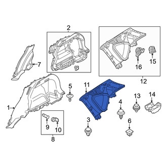 Mazda OE - Rear Left Upper Interior Quarter Panel Trim Panel