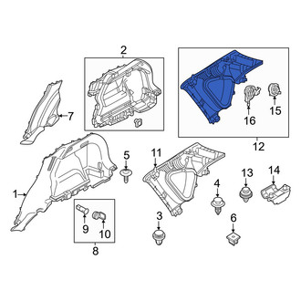Mazda OE - Rear Left Upper Interior Quarter Panel Trim Panel