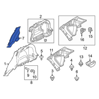 Mazda OE - Rear Left Lower Interior Quarter Panel Trim Panel