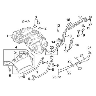 Mazda OE - Fuel System Components (Tank & Components), (2.2L)