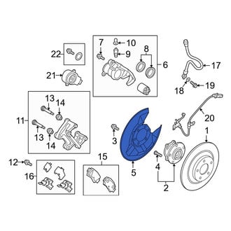 Mazda OE - Rear Right Brake Dust Shield