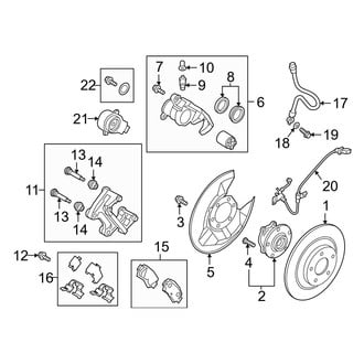 Mazda OE - Rear Suspension - Brake Components (FWD)