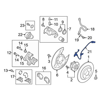Mazda OE - Rear Left ABS Wheel Speed Sensor