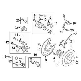 Mazda OE - Rear Suspension - Brake Components (AWD)