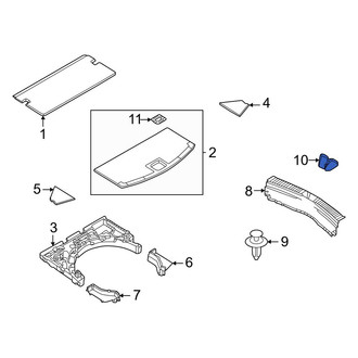 Mazda OE - Liftgate Trim Scuff Plate Cap