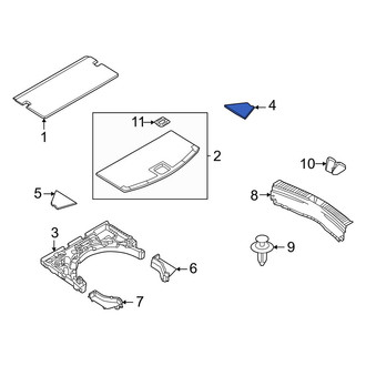Mazda OE - Rear Right Trunk Trim Panel