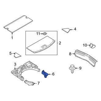 Mazda OE - Rear Right Lower Trunk Trim Panel