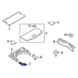 Mazda OE - Rear Left Lower Trunk Trim Panel