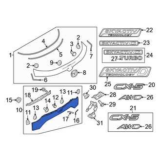 Mazda OE - Rear Lower Liftgate Finish Panel
