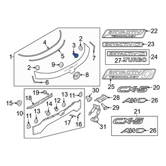 Mazda OE - Spoiler Clip
