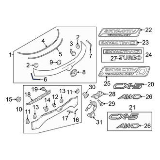 Mazda OE - Right Multi-Purpose Tape