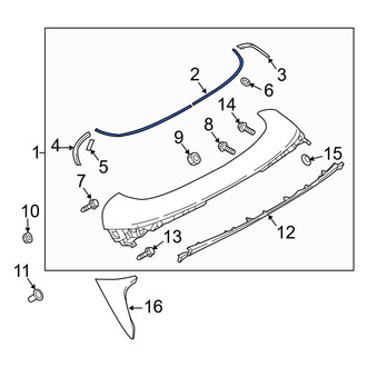 Mazda OE - Center Spoiler Seal